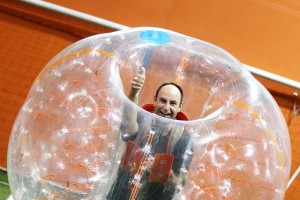 Miguel Levasseur venu expérimenter le Bubble Football